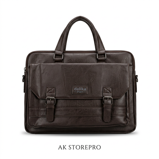 الحقيبة البنية بخلفية بيضاء واسم AK STOREPRO