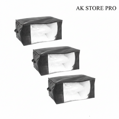 Pack 3 Sacs de Rangement Multifonction avec Fenêtre Transparente
