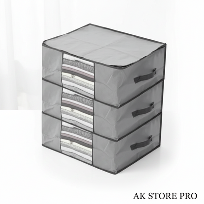 Pack 3 Sacs de Rangement Multifonction avec Fenêtre Transparente