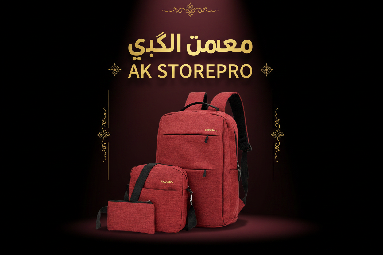 Set 3 pcs Sac a dos + USB laptop Backpack