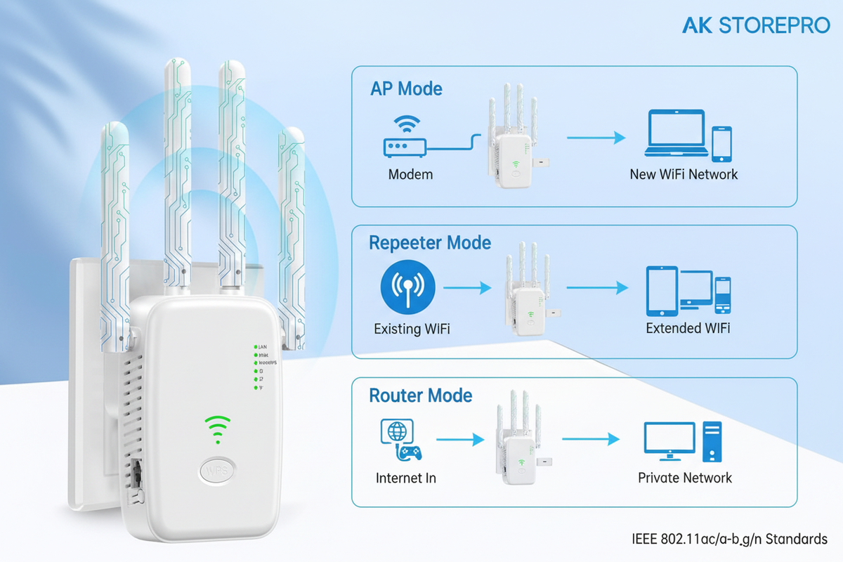Répéteur WiFi - 3 Modes