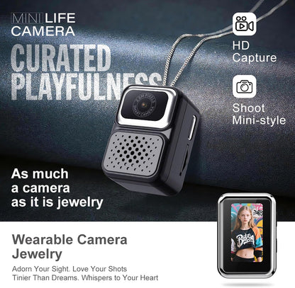 Mini Caméra Collier 2 MP avec Carte Mémoire 32 Go