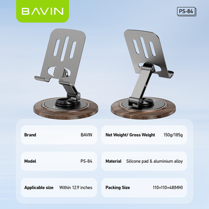 BAVIN PS84 – Support de bureau pliable 360°