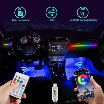 LED Éclairage Intérieur USB Sync Néon Kit Bande Lumière Avec Contrôle APP et Télécommande