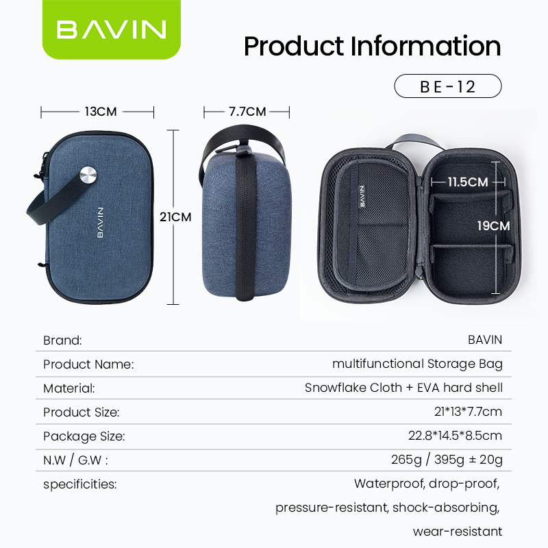 BAVIN BE12 – Trousse rigide de rangement pour accessoires