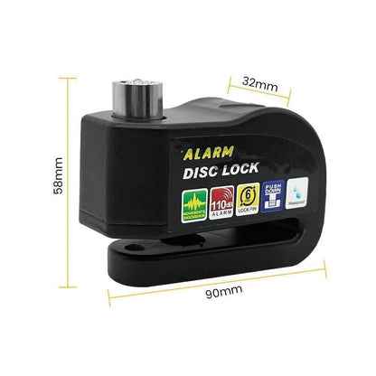 Lot de 2 antivols de disque de frein avec alarme pour moto et vélo