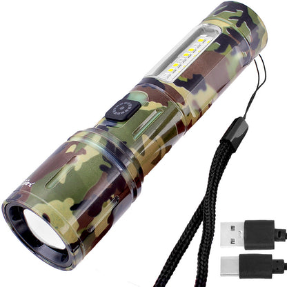 Lampe torche LED rechargeable USB-C X Balong BL-603M – Zoom et métal
